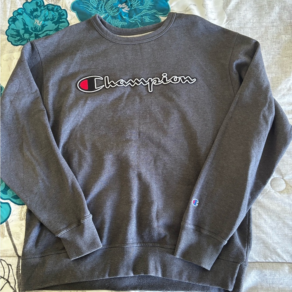 Champion Men's Charcoal Crewneck Sweater